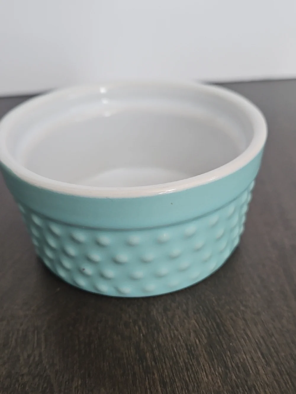 Set Of 2 Pier 1 Mint Blue Textured Ceramic Ramekin Dish
